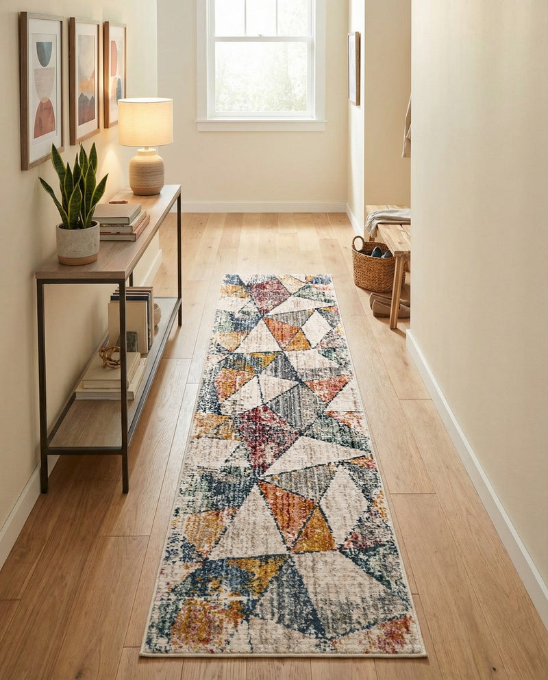 Jewel Oasis Collection Area Rug -  Topaz Runner Multi  lifestyle 78