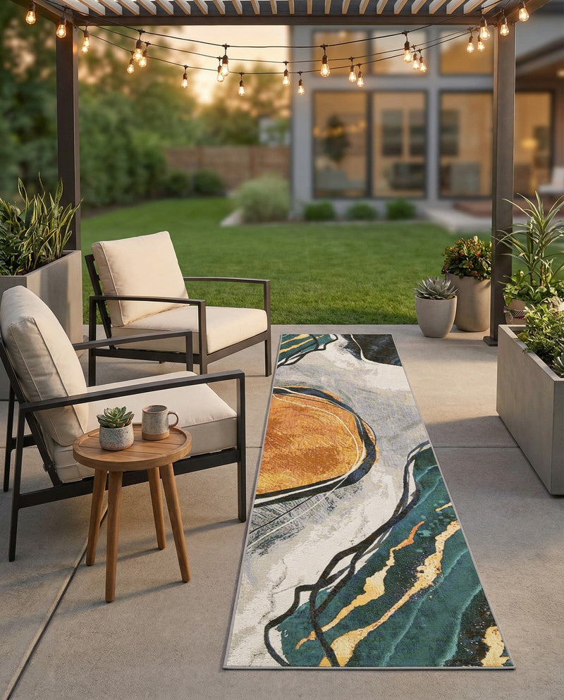 Urban Terrace Collection Area Rug -  Pavilion Runner Multi  lifestyle 42