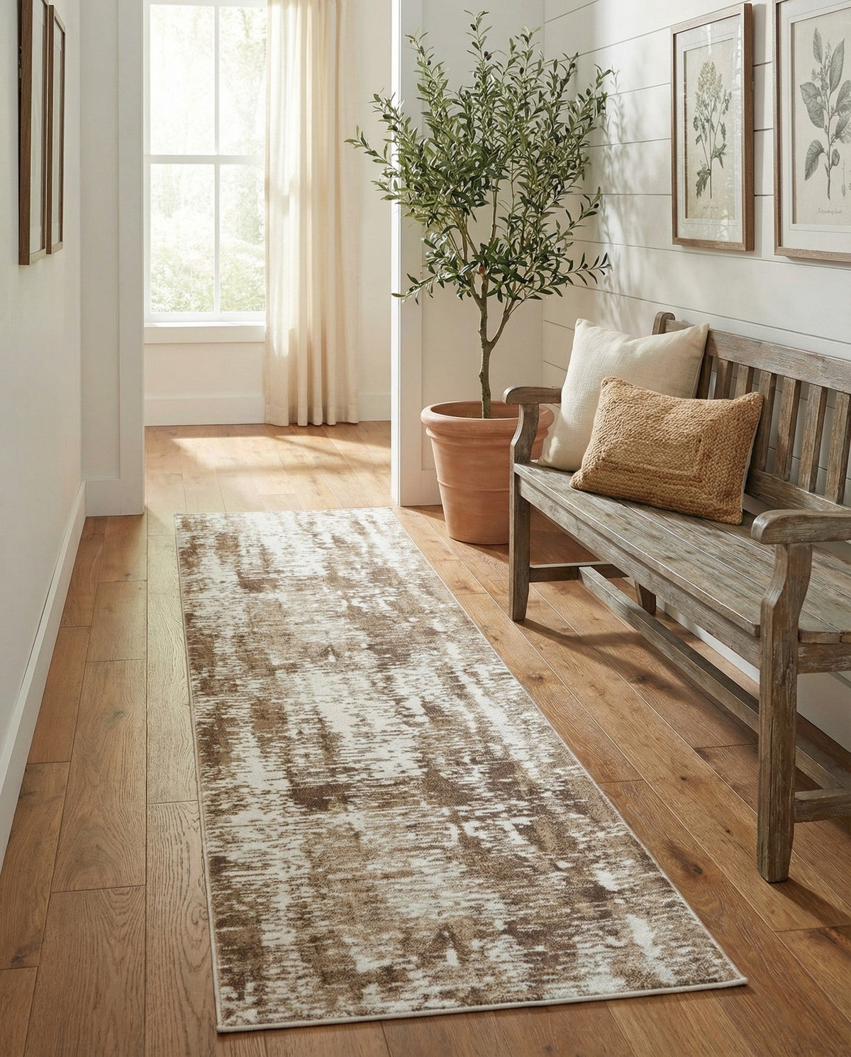 Coastal Haven Collection Area Rug -  Pelican Runner Ivory  lifestyle 120