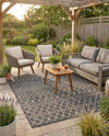Savannah Pergola Collection Area Rug -  Pergola (Charcoal Gray) Rectangle Charcoal Gray  lifestyle 13