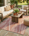 Seaside Blooms Collection Area Rug -  Evergreen (Rust Red) Rectangle Rust Red  lifestyle 17