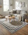 Serenity Sands Collection Area Rug -  Hushhaven Rectangle Gray  lifestyle 9