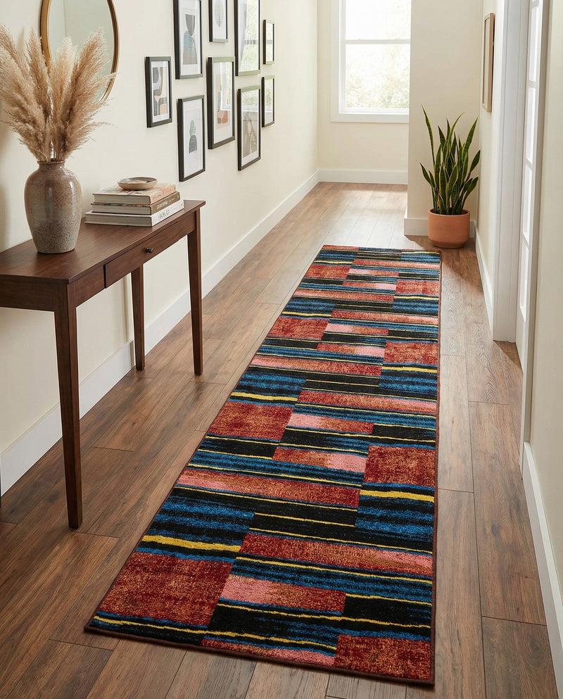 Urban Terrace Collection Area Rug -  Courtyard Runner Multi  lifestyle 79