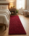 Plush Oasis Collection Area Rug - Serenity (Cherry Red) Runner Cherry Red  lifestyle 31