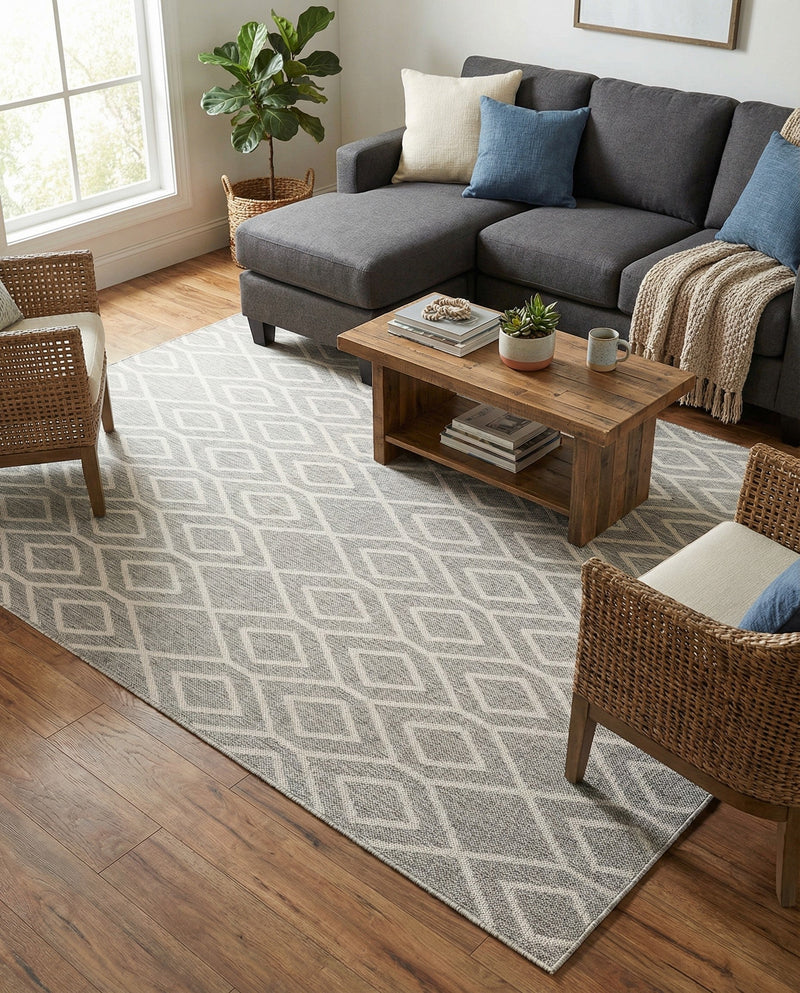 Urban Oasis Rugs Collection Area Rug -  Boulevard (Gray Cream) Rectangle Gray Cream  lifestyle 13