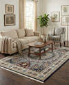 Persian Elegance Collection Area Rug -  Hamedan (Navy Blue) Rectangle Navy Blue  lifestyle 5