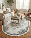 Beverly Grove Collection Area Rug - Melrose (Ivory) Oval Ivory  lifestyle 67
