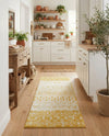 Mediterranean Lattice Collection Area Rug -  Casablanca (Ivory and Yellow) Runner Ivory and Yellow  lifestyle 51