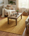 Woven Seaside Jute Collection Area Rug - Savannah (Yellow) Rectangle Yellow  lifestyle 10