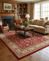 Isfahan Elegance Collection Area Rug - Naghsh-e Jahan (Burgundy) Rectangle Burgundy  lifestyle 37