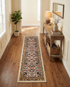 Tabriz Tapestry Collection Area Rug - Sahand (Cream) Runner Cream  lifestyle 28