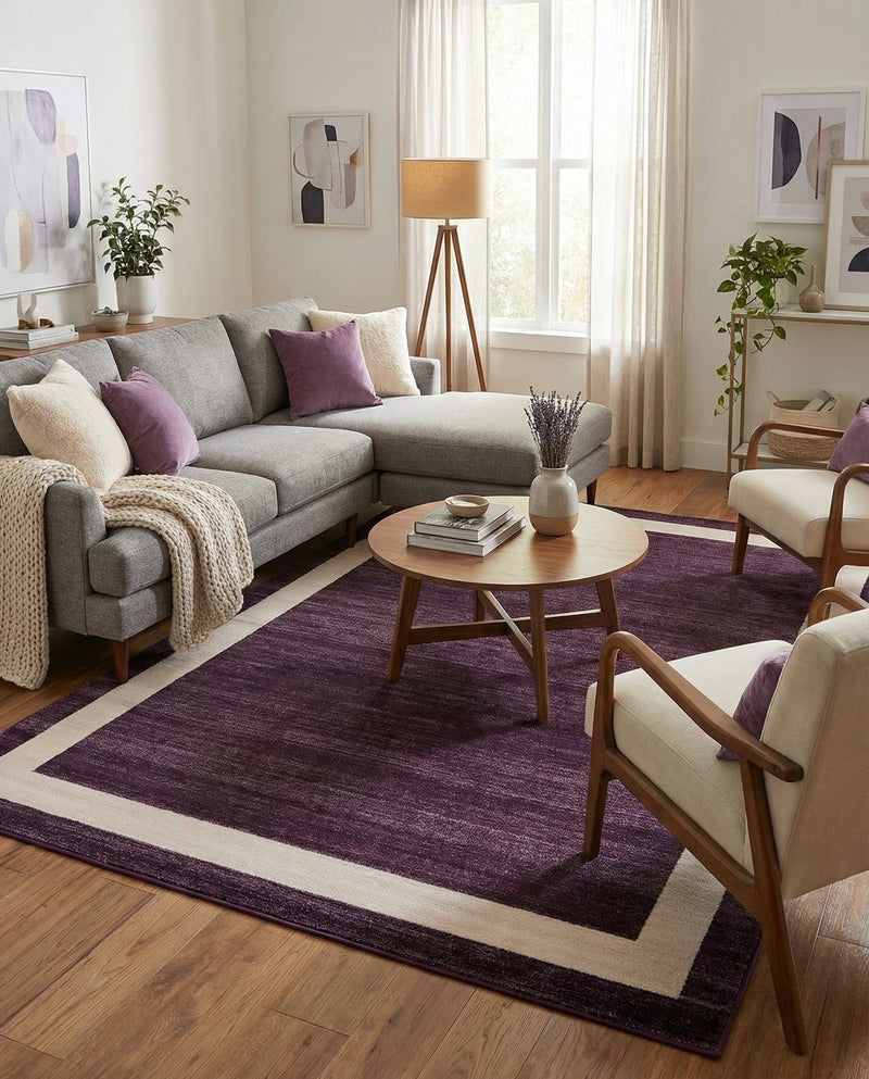 Studio Haven Collection Area Rug -  Alcove (Violet) Rectangle Violet  lifestyle 6