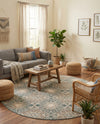 Gobi Sands Collection Area Rug -  UlanBuh Round Multi  lifestyle 23