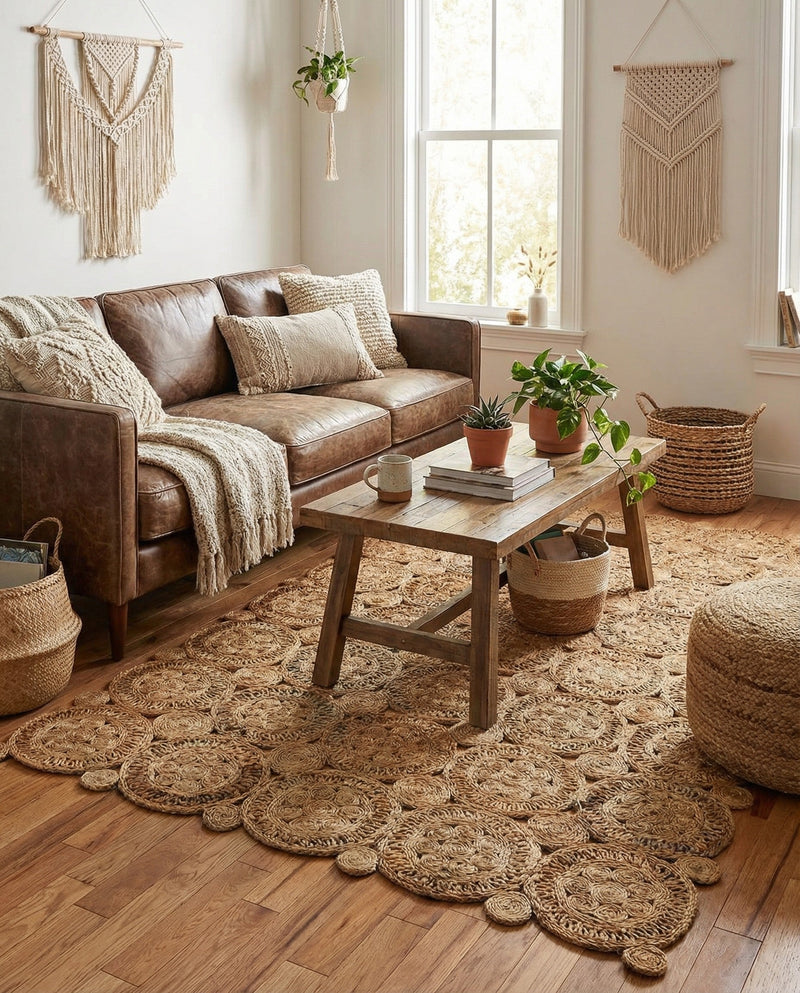 Woven Seaside Jute Collection Area Rug - Whittaker Rectangle Natural  lifestyle 17