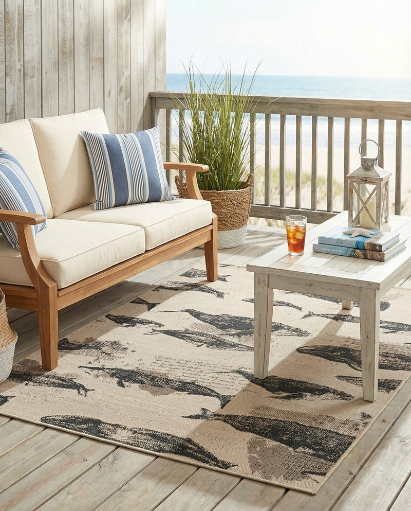 Seaside Haven Rugs Collection Area Rug -  Seabreeze Rectangle Beige  lifestyle 17