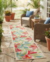 Outdoor Marrakesh Collection Area Rug -  Midelt Runner Multi  lifestyle 65