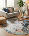 Aegean Elegance Washables Collection Area Rug -  Hydra Round Multi  lifestyle 70