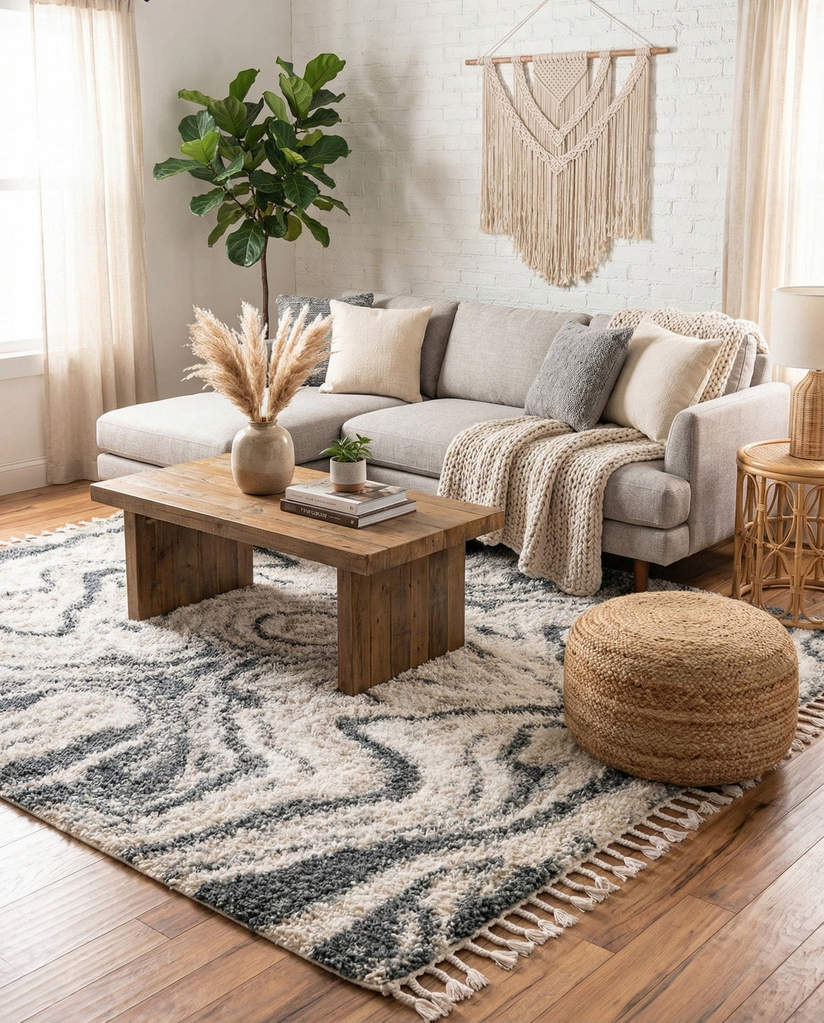 Cozy Cove Shag Collection Area Rug -  Seabreeze Square Blue  lifestyle 77