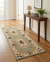 Versailles Elegance Collection Area Rug -  Louveciennes (Green) Runner Green  lifestyle 50