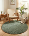 Alpine Plush Collection Area Rug -  Cortina (Sage) Round Sage  lifestyle 39