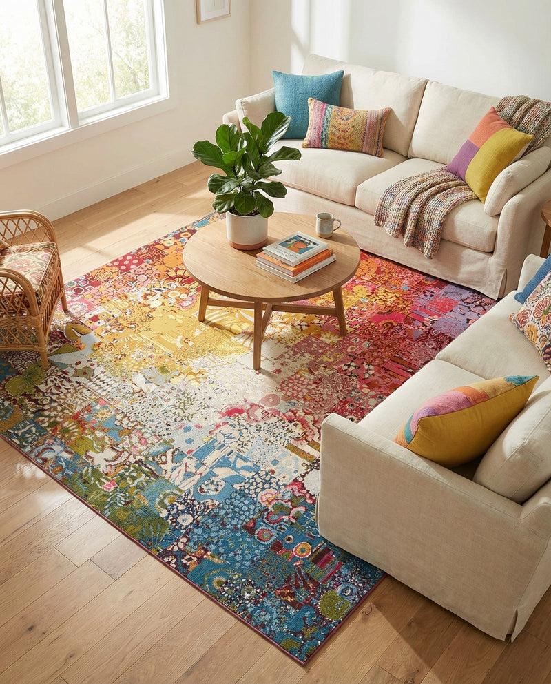 Urban Terrace Collection Area Rug -  Terrace Square Multi  lifestyle 48