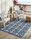 Seaside Haven Rugs Collection Area Rug - Sapphire (Blue) Rectangle Blue  lifestyle 22
