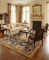 Patio Heritage Collection Area Rug - Veranda Rectangle Black Gold Brown  lifestyle 9