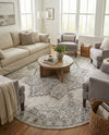 Mykonos Manor Collection Area Rug -  Tinos (Ivory) Oval Ivory  lifestyle 35