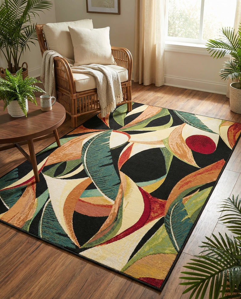Seaside Blooms Collection Area Rug -  Tivoli Rectangle Multi  lifestyle 28