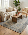 Savannah Threads Collection Area Rug - Charleston Rectangle Blue  lifestyle 16