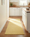 Solid Shag Seaside Collection Area Rug - Azure Cove (Yellow) Runner Yellow  lifestyle 41