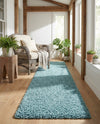 Plush Oasis Collection Area Rug - Serenity (Light Slate Blue) Runner Light Slate Blue  lifestyle 70