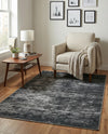 Sahara Essence Collection Area Rug - Oasis (Black) Rectangle Black  lifestyle 11