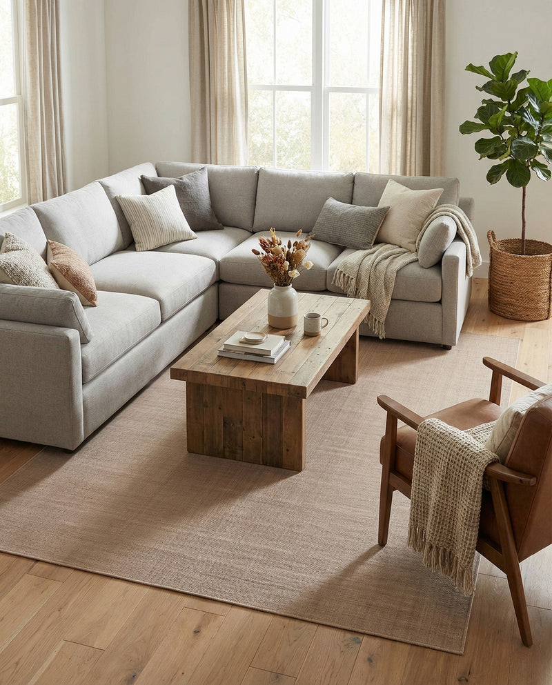 Soho Elegance Collection Area Rug - Chelsea (Light Brown) Rectangle Light Brown  lifestyle 9
