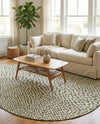 Urban Oasis Rugs Collection Area Rug -  Terrace (Green) Oval Green  lifestyle 53