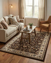Isfahan Elegance Collection Area Rug - Naghsh-e Jahan (Brown) Rectangle Brown  lifestyle 7