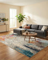 Chromatic Oasis Collection Area Rug -  Azure Rectangle Beige  lifestyle 27