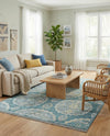 Arcadia Rugs Collection Area Rug -  Atlantis (Gray and Blue) Rectangle Gray and Blue  lifestyle 3