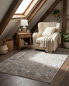 Zagros Shades Collection Area Rug -  Yasuj Rectangle Gray Brown  lifestyle 11