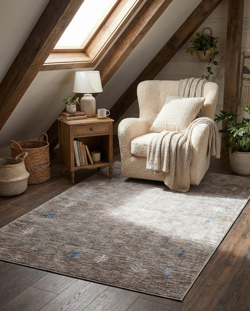 Zagros Shades Collection Area Rug -  Yasuj Rectangle Gray Brown  lifestyle 11