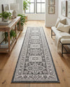 Tribal Terrace Treasures Collection Area Rug -  Incan Isle (Charcoal Gray) Runner Charcoal Gray  lifestyle 63