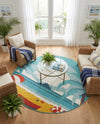 Seaside Haven Rugs Collection Area Rug -  Dockside Round Multi  lifestyle 73