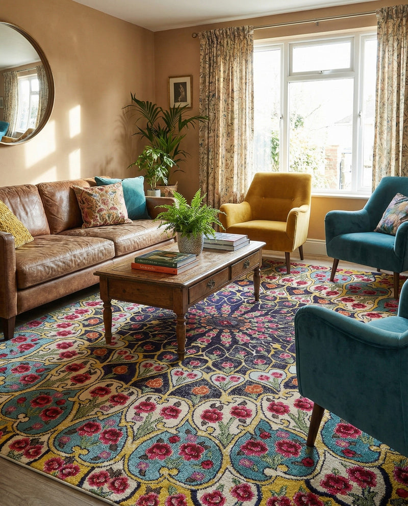 Venetian Tapestry Collection Area Rug -  Burano Rectangle Multi  lifestyle 20