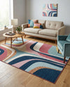 Urban Terrace Collection Area Rug - Venice Rectangle Multi  lifestyle 5