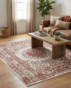 Patio Heritage Collection Area Rug -  Lafayette (Rust Red) Rectangle Rust Red  lifestyle 32