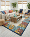 Caribbean Terrace Collection Area Rug -  Tortola Rectangle Multi  lifestyle 3