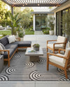 Urban Terrace Collection Area Rug -  Uptown Rectangle Black and White  lifestyle 15