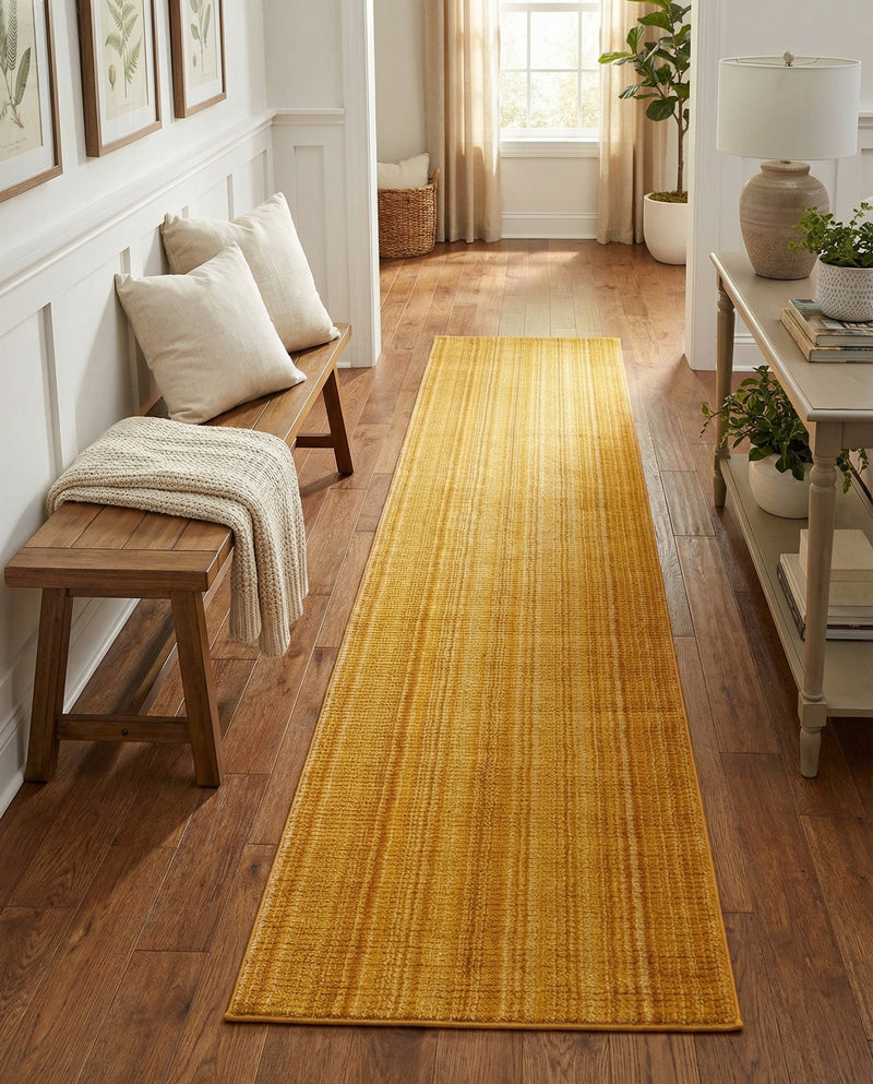 Jewel Oasis Collection Area Rug - Sapphire (Yellow) Runner Yellow  lifestyle 77