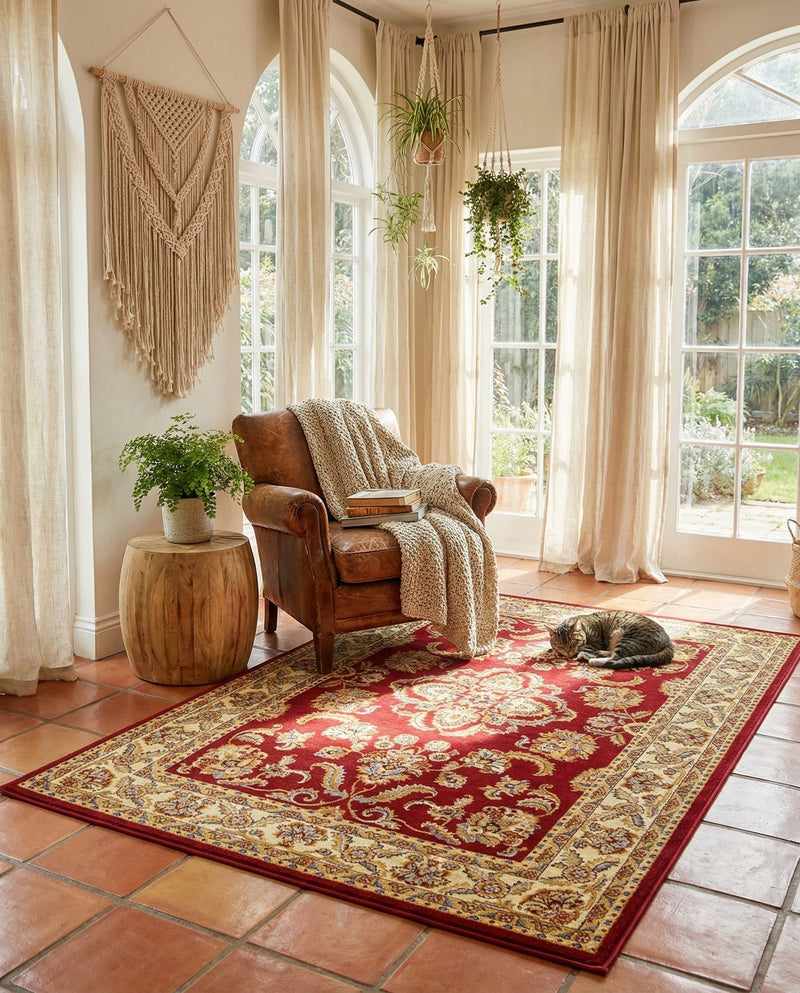 Jaipur Elegance Collection Area Rug -  Jantar Rectangle Red  lifestyle 12