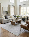 Heritage Elegance Collection Area Rug -  Windsor (Gray) Rectangle Gray  lifestyle 6